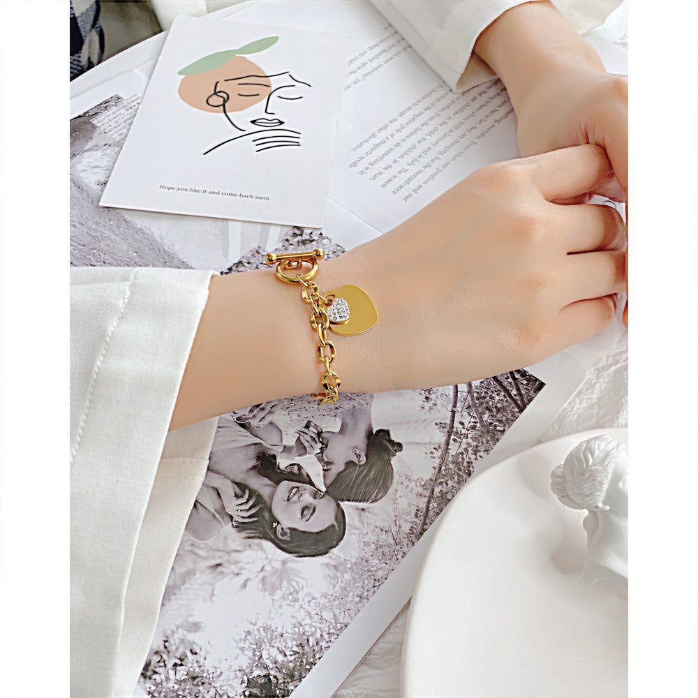 Love Personality OT Clasp Titanium Steel Bracelet