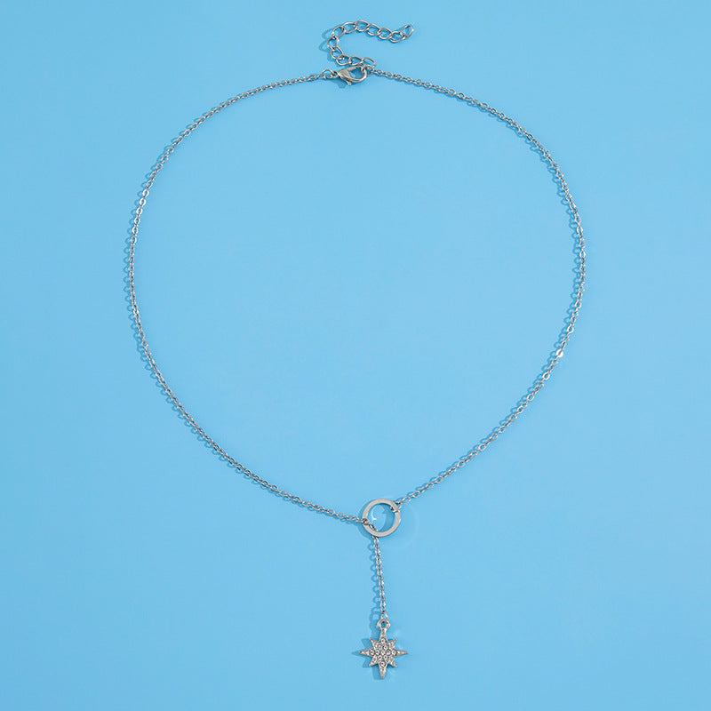 Simple Temperament Design Eight Mans Star Pendant
