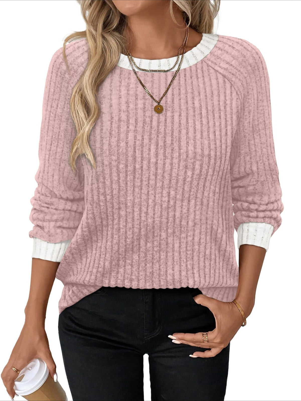 Loose Casual Fluff/Granular Fleece Fabric T-Shirt