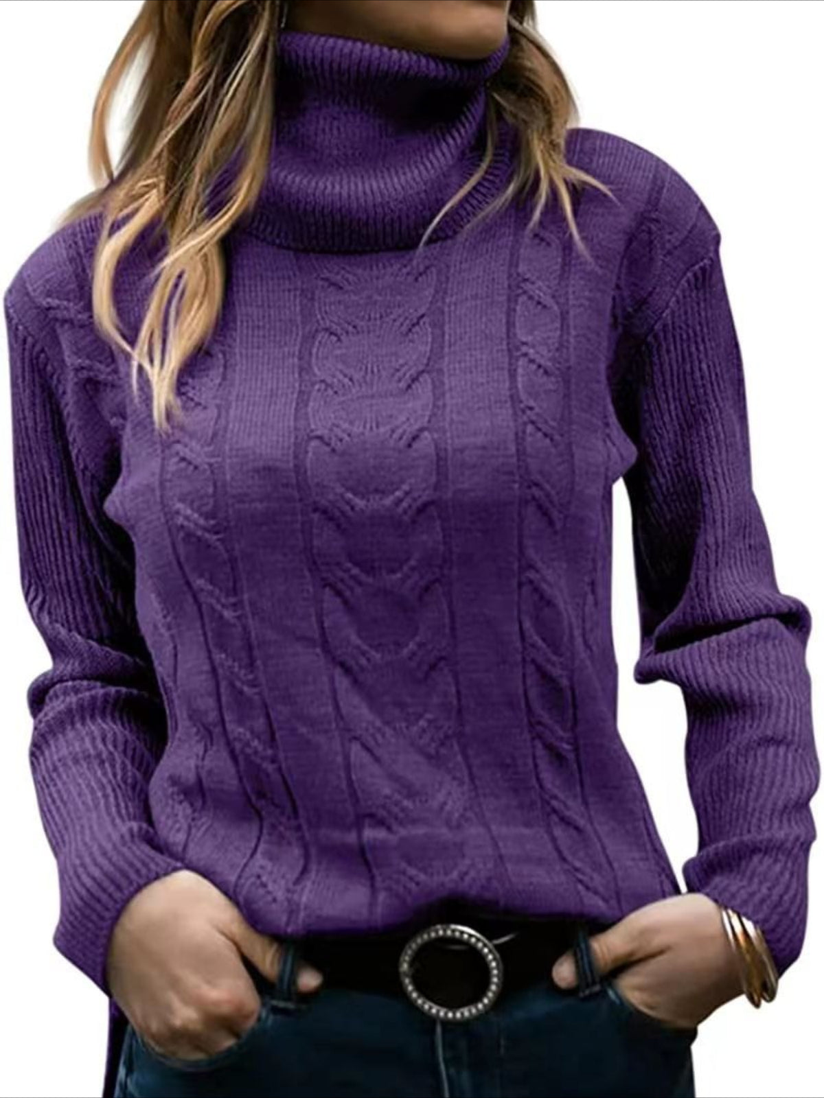 Turtleneck Casual Regular Fit Sweater