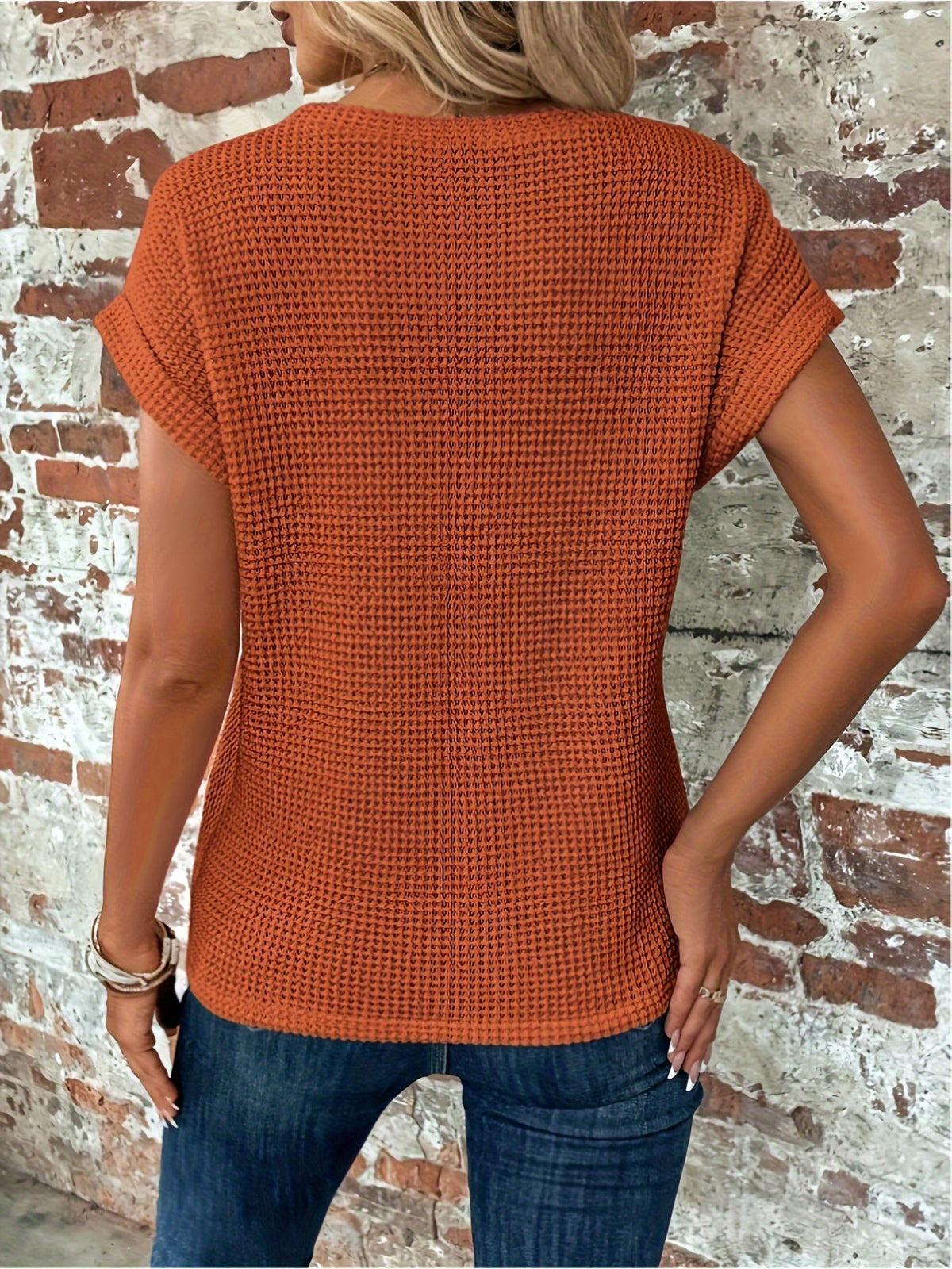 Twist Hem Crew Neck T-Shirt, Casual Short Sleeve T-Shirt