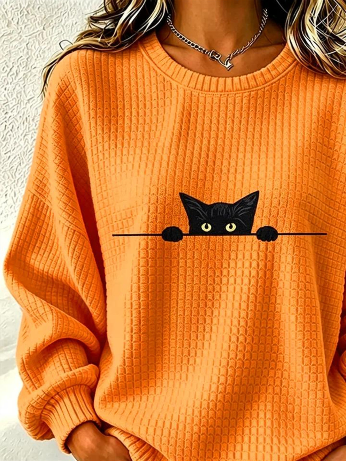 Printing Casual Crew Neck Regular Fit Sweatshirt