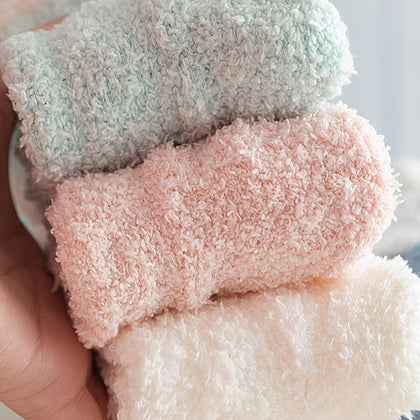 Thickened Fuzzy Socks, Comfy & Warm Mid Tube Socks, Women's Stockings & Hosiery