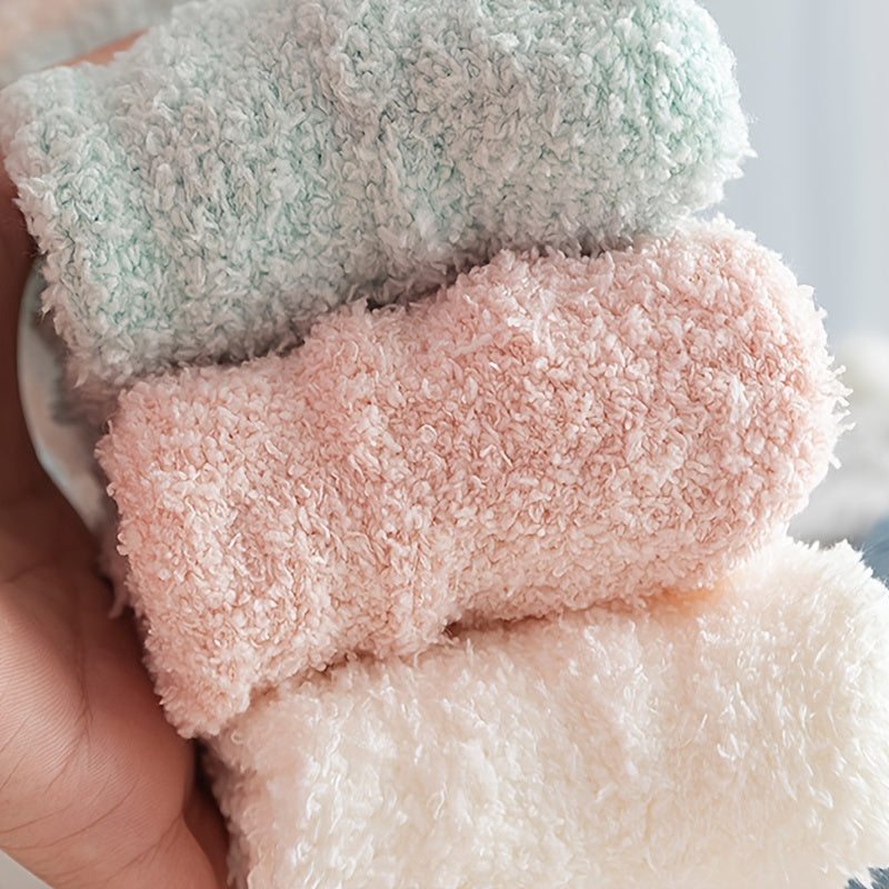 Thickened Fuzzy Socks, Comfy & Warm Mid Tube Socks, Women's Stockings & Hosiery
