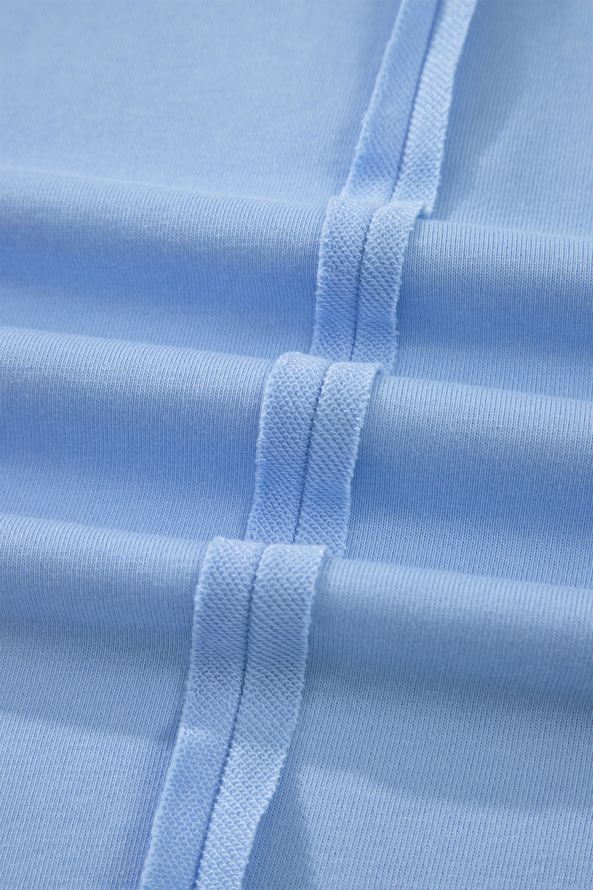 Mist Blue Loose Polo Tee Elastic Waist 2pcs Short Set