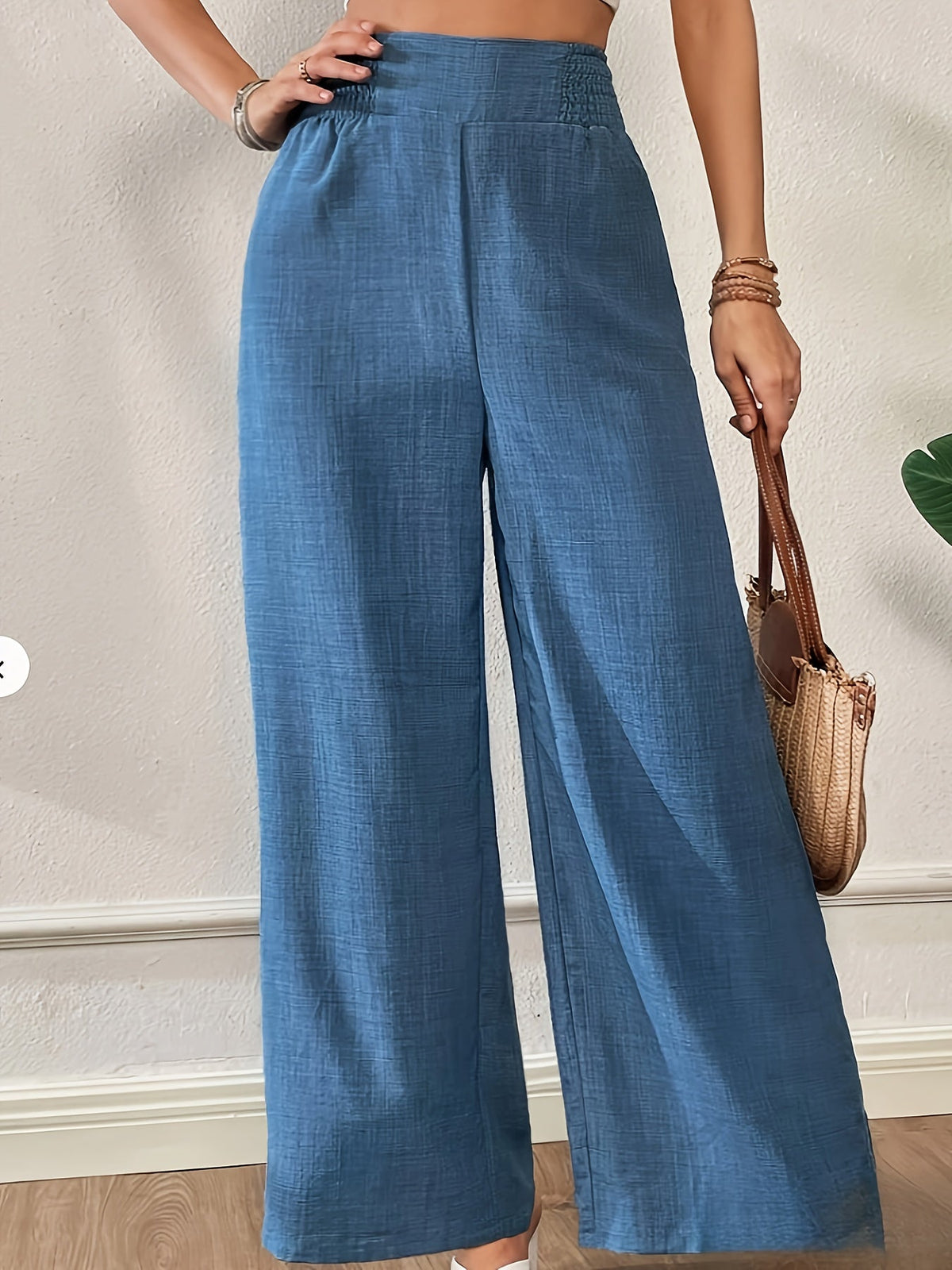 2024 Casual Wide Leg Pants with Belt