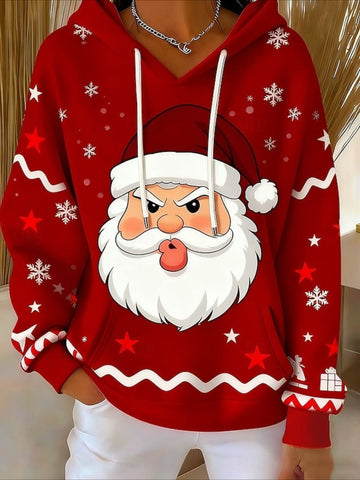 Christmas Snowflake Pullover Hoodie Sweatshirt