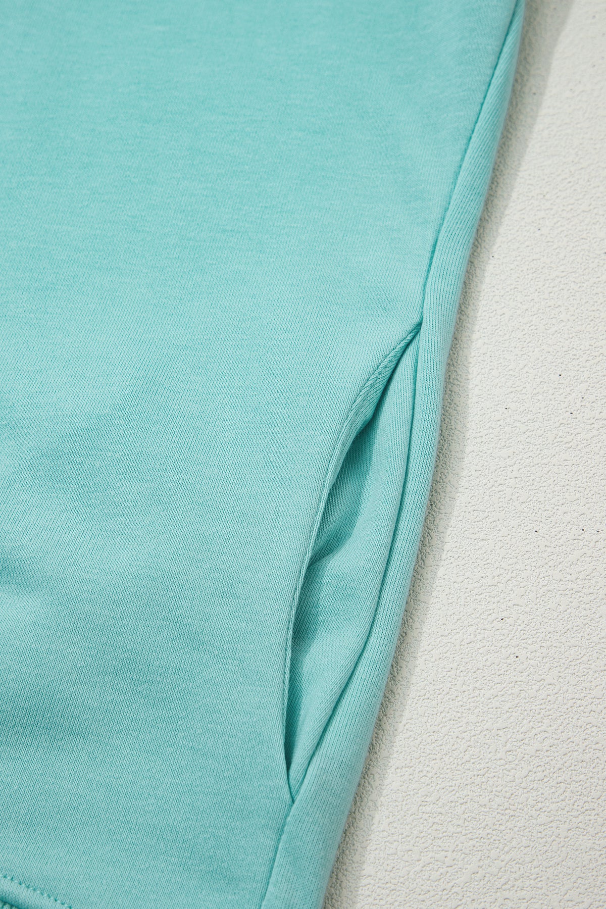 Mint Green Solid Color High Neck Cap Sleeve Loose Top