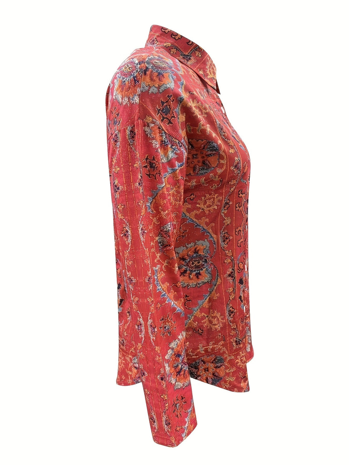 Casual Shirt Long Sleeve Floral Regular Loose Top
