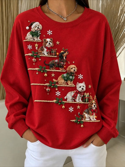 Christmas Crew Neck Long Sleeve Sweatshirt