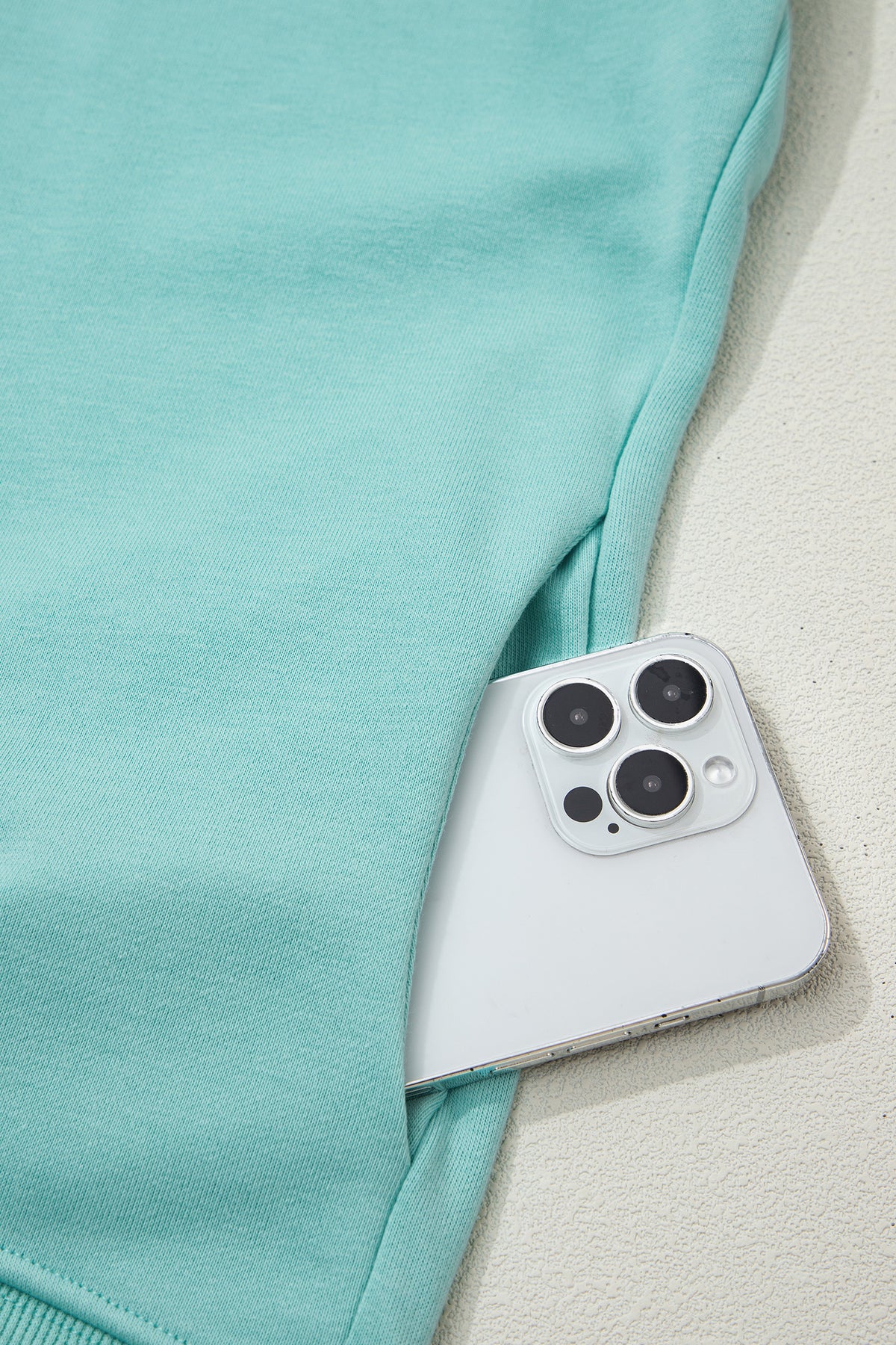 Mint Green Solid Color High Neck Cap Sleeve Loose Top