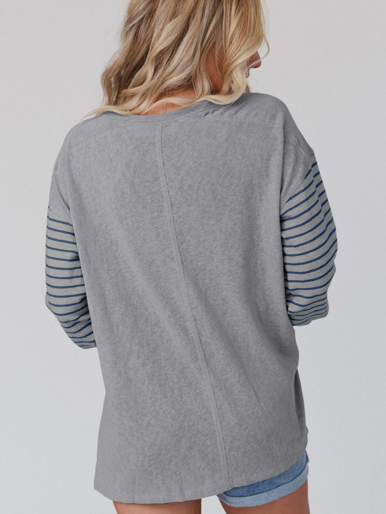 Color Block Crew Neck T-Shirt, Casual Long Sleeve T-Shirt