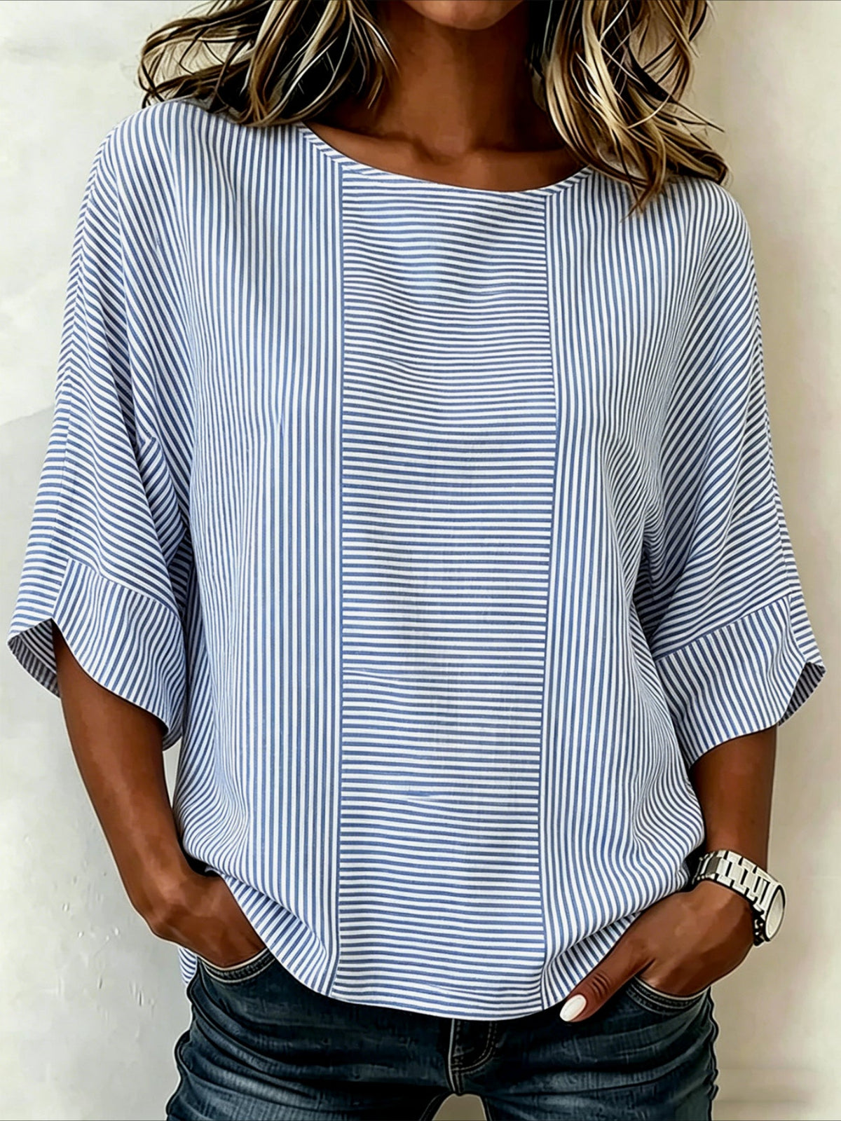 Loose Cotton And Linen Half Sleeve Vintage Shirt