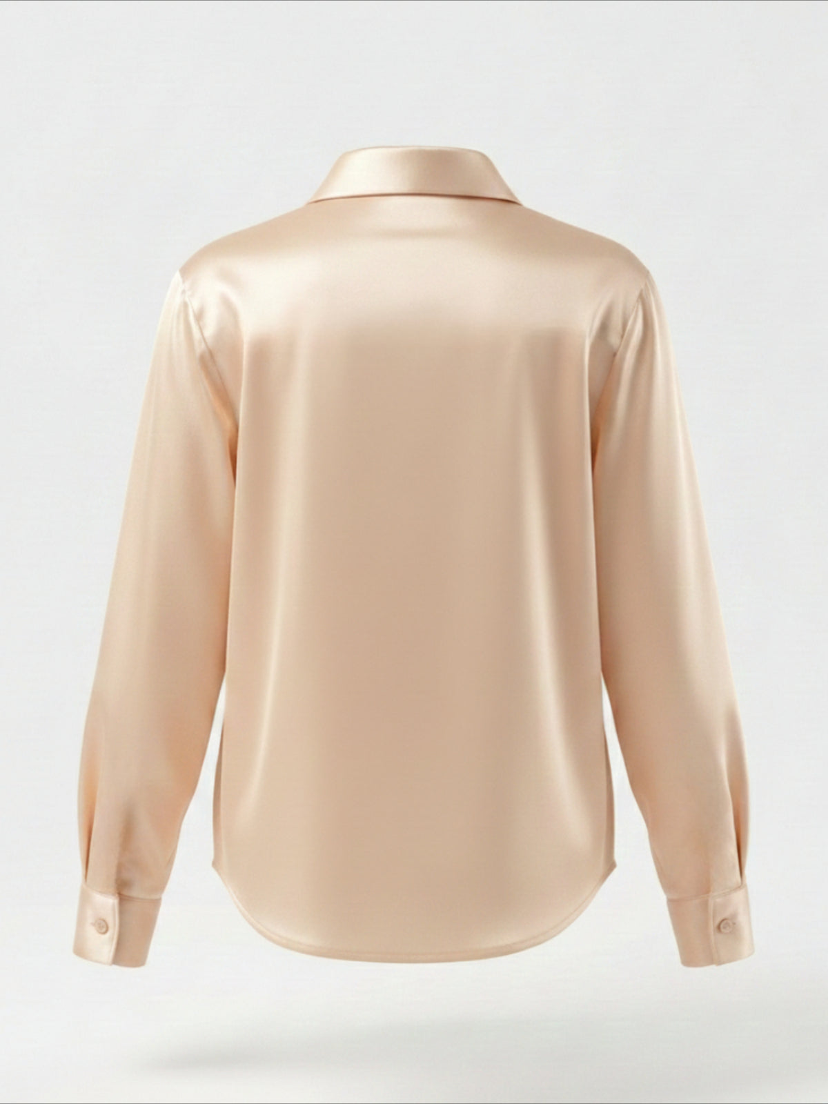 Plain Stand Collar Long Sleeve Shirt Split Joint Casual Daily Spring/Fall Top
