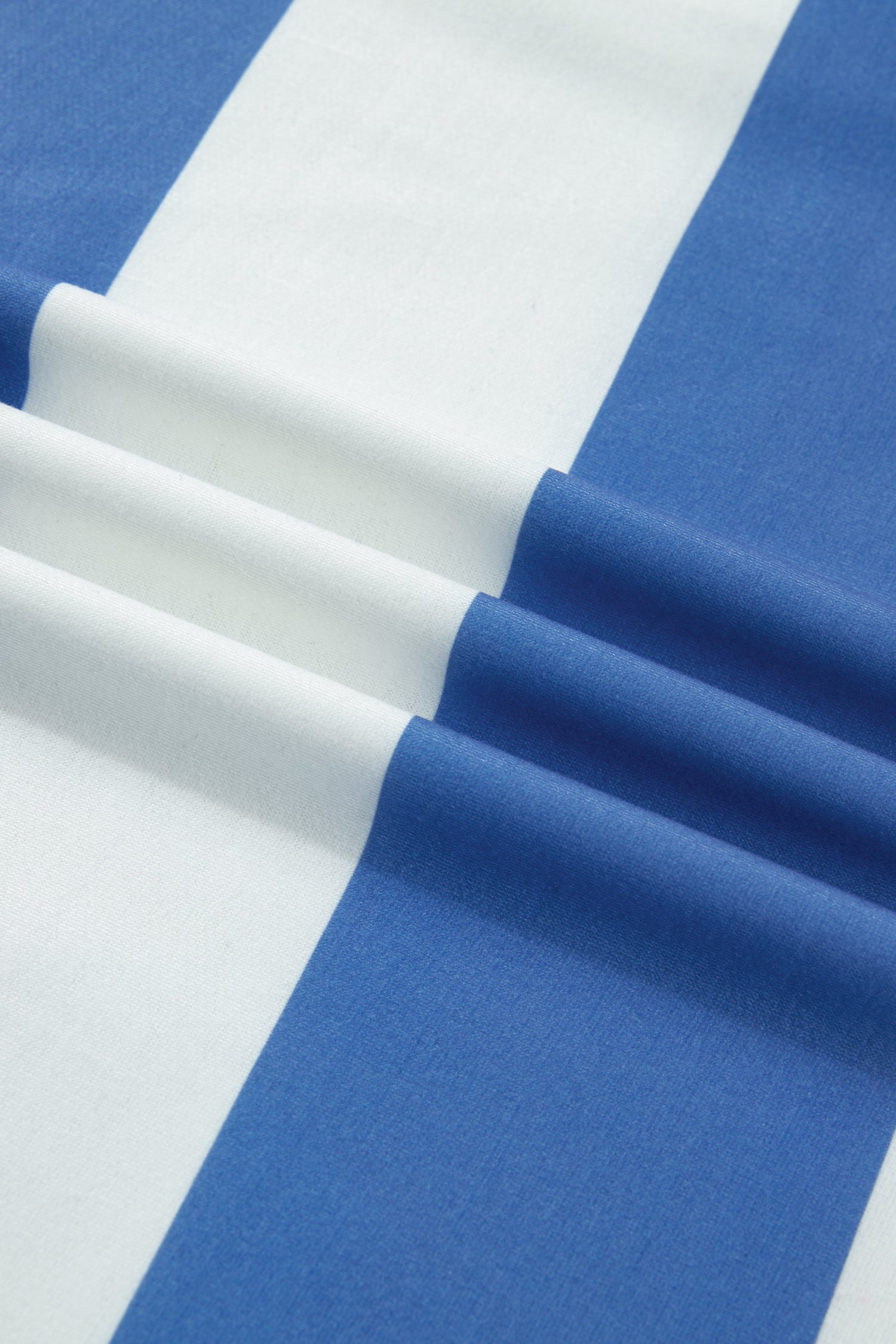Blue Stripe Raw Seam Shoulder Detail Casual Tee Dress