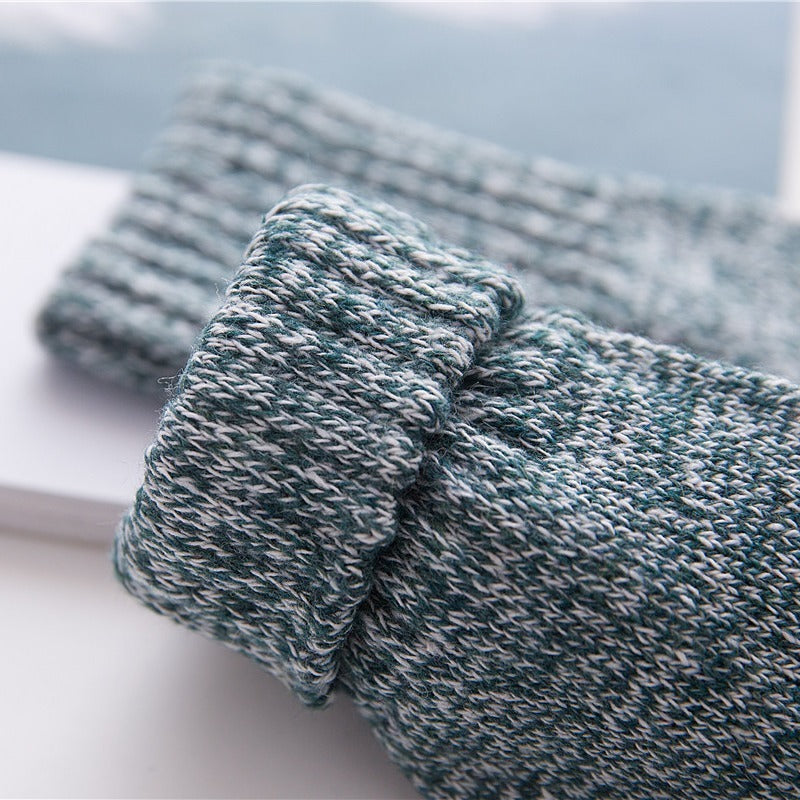 2/5 Pairs Thick Knit Warm Socks, Soft & Comfy Mid Tube Socks
