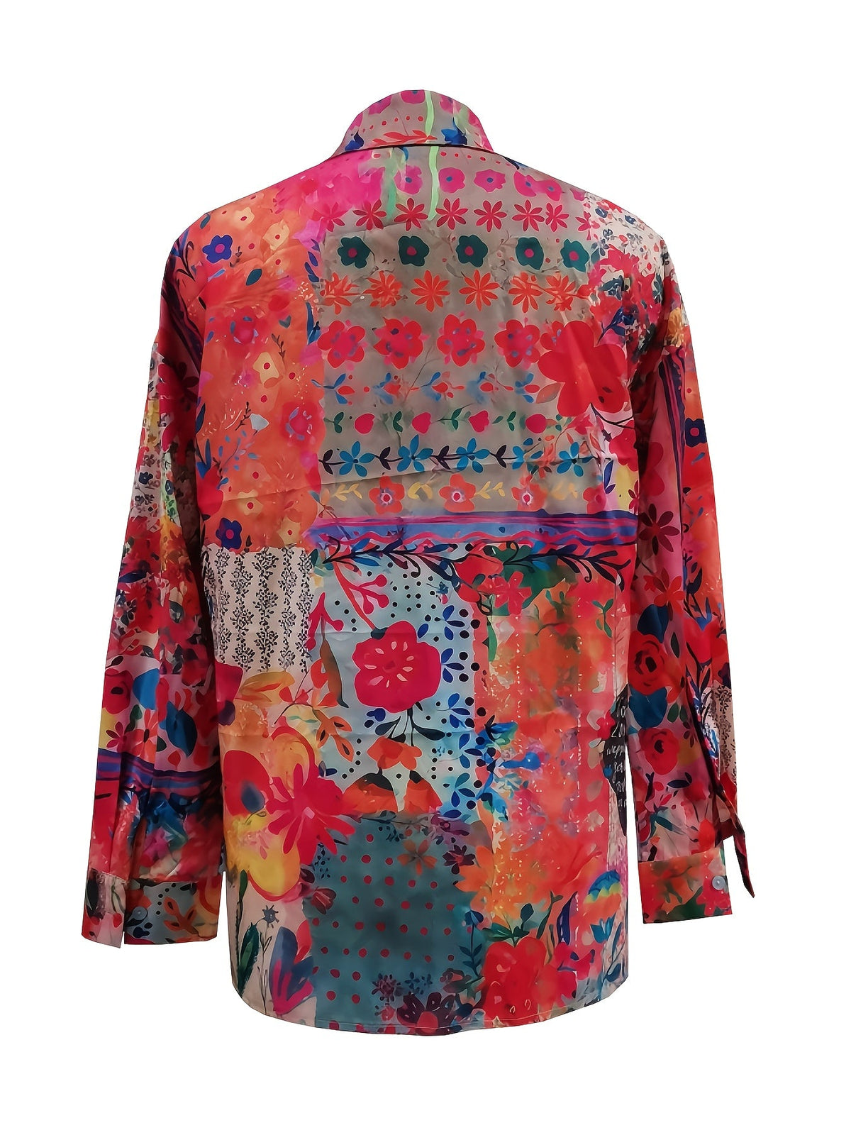 Casual Shirt Long Sleeve Floral Regular Loose Top