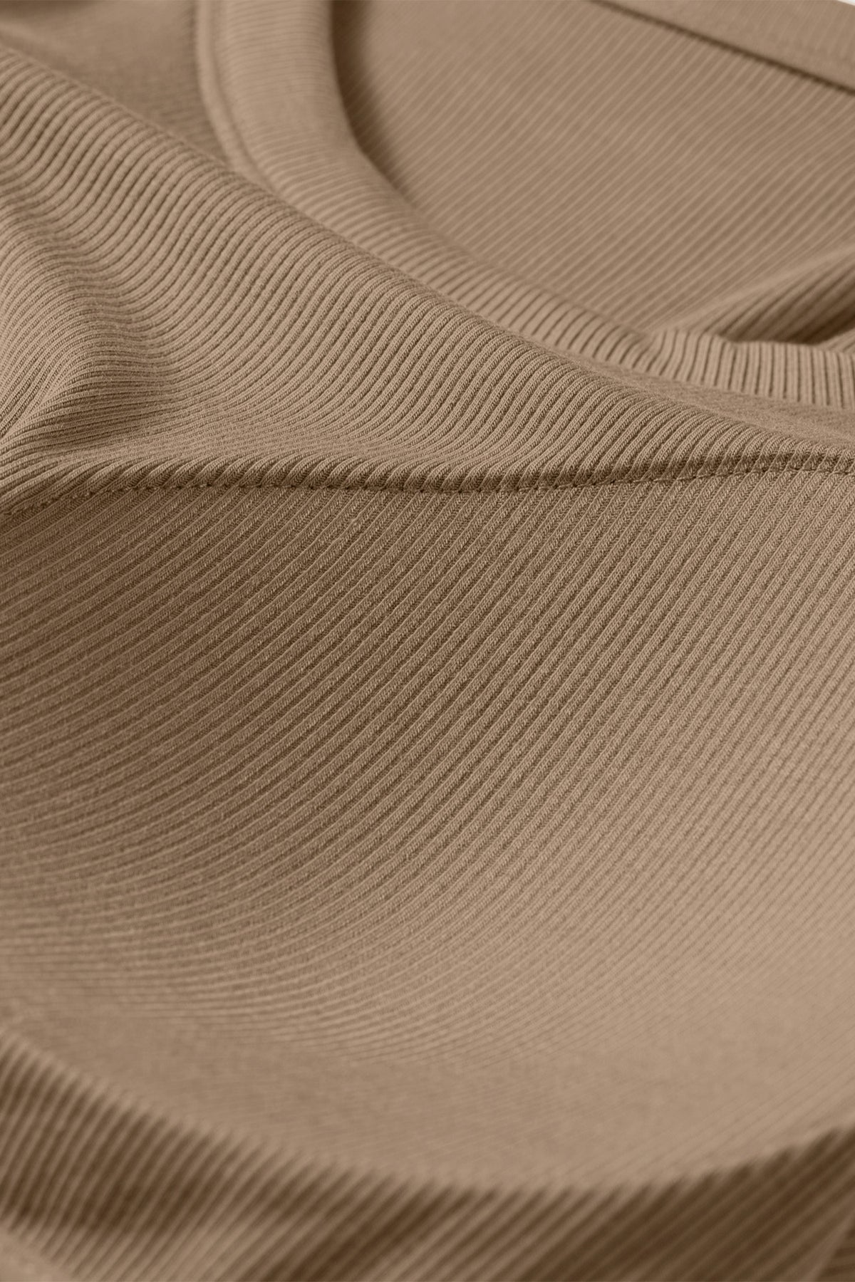 Dark Khaki Slim Ribbed Padded Tank Top