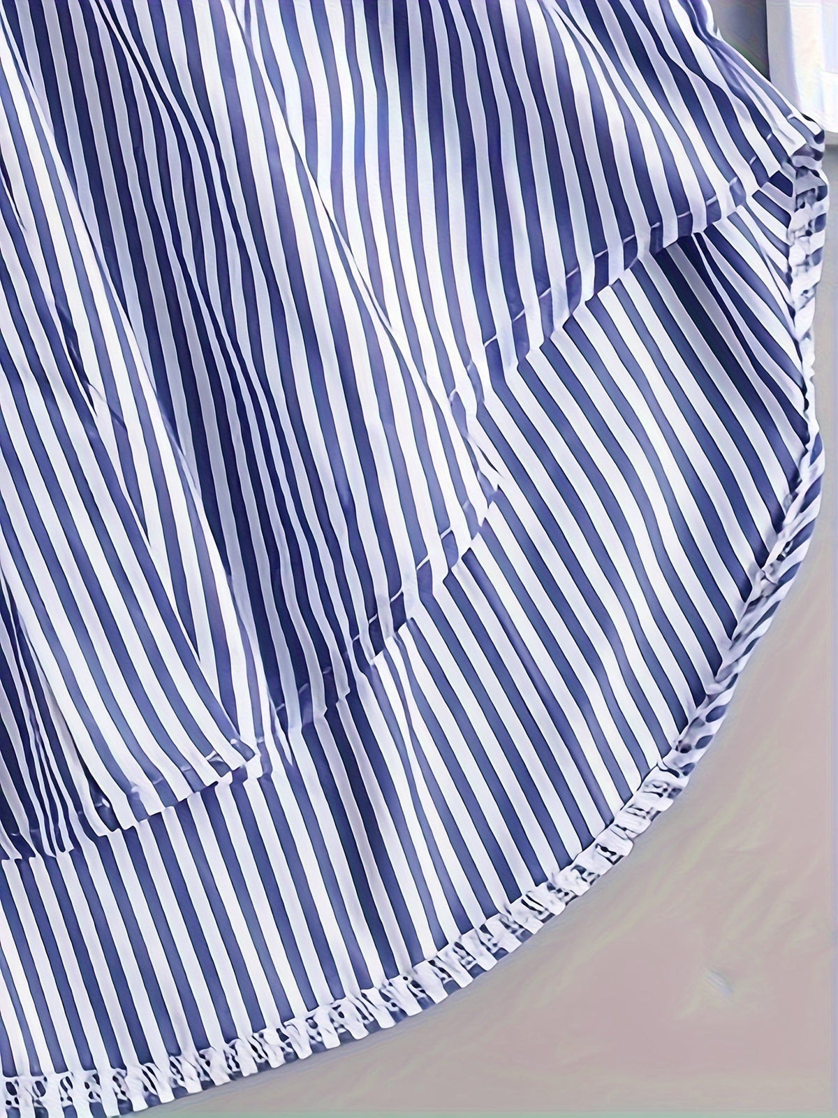 Stripe Print Polo Collar Button Shirt, Casual Long Sleeve Shirt
