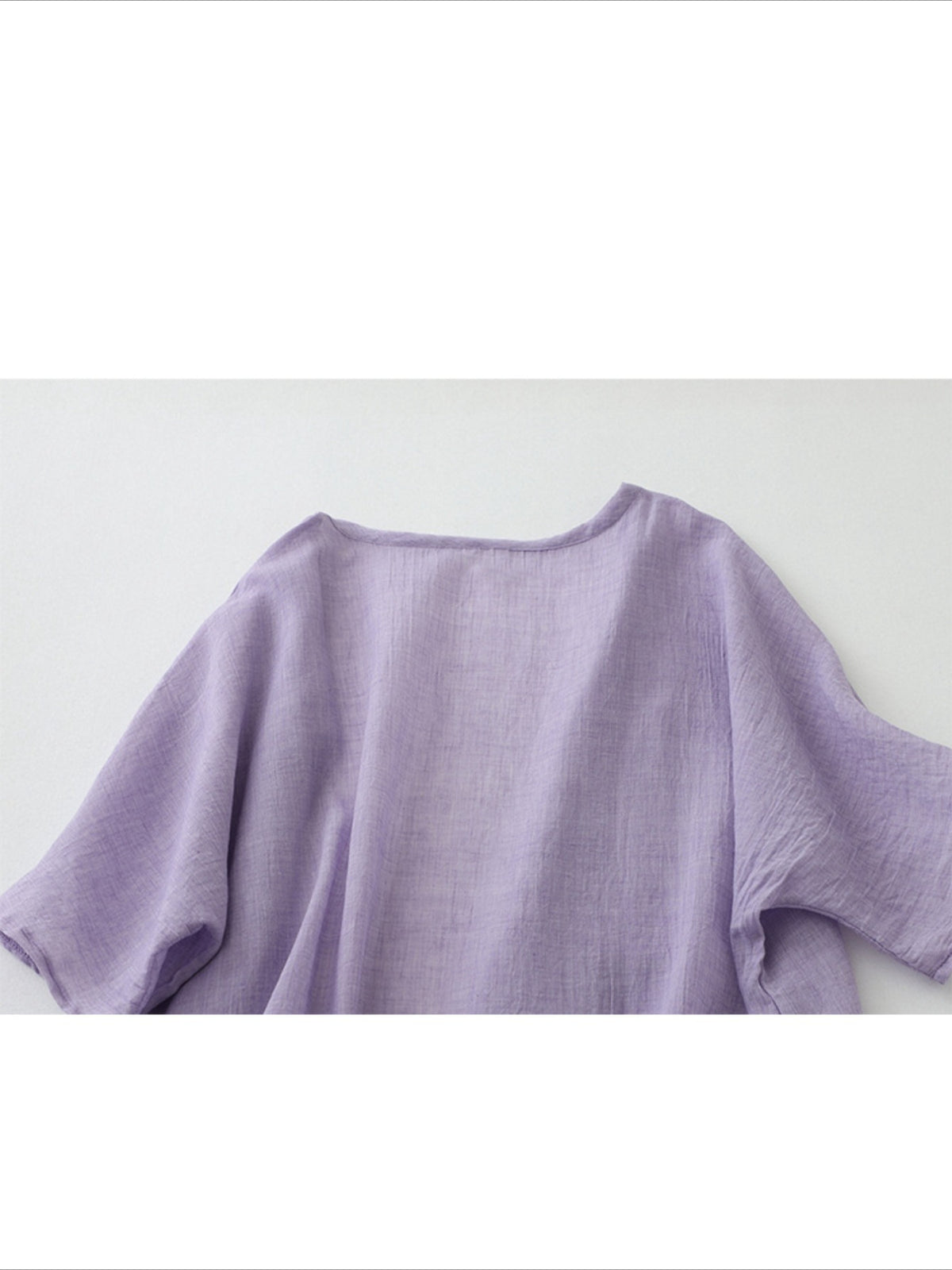 Long Loose Fit Casual Front Opening Short Sleeved and Linen Cover Lightweight and Linen Cardigan