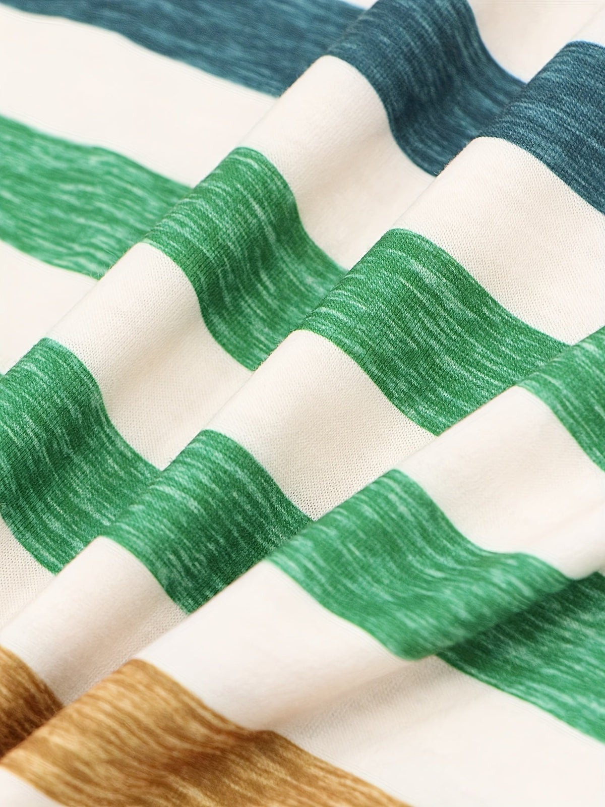 Vintage Striped V Neck Short Sleeve T-Shirt