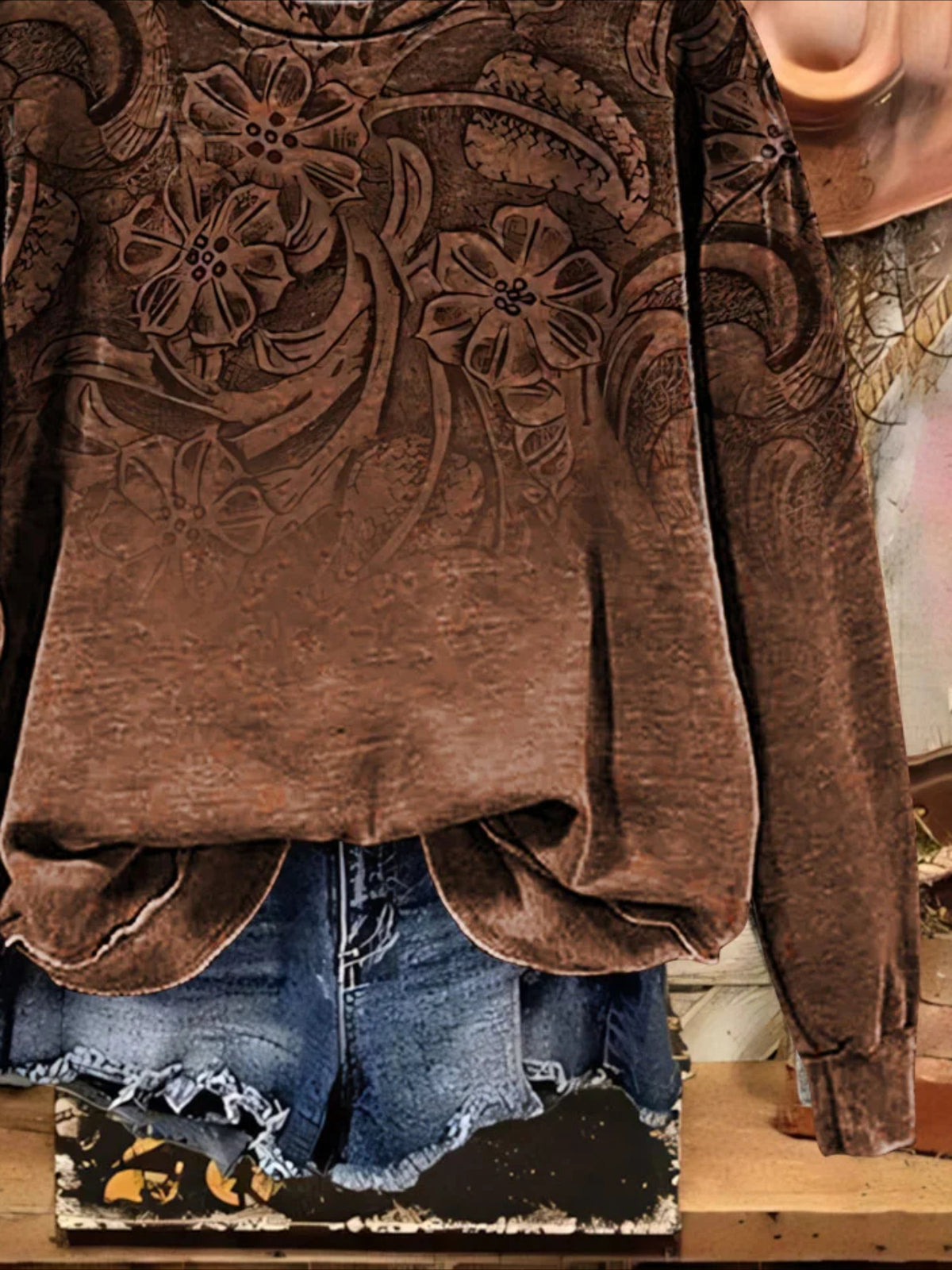 Floral Casual Daily Loose Sweatshirts