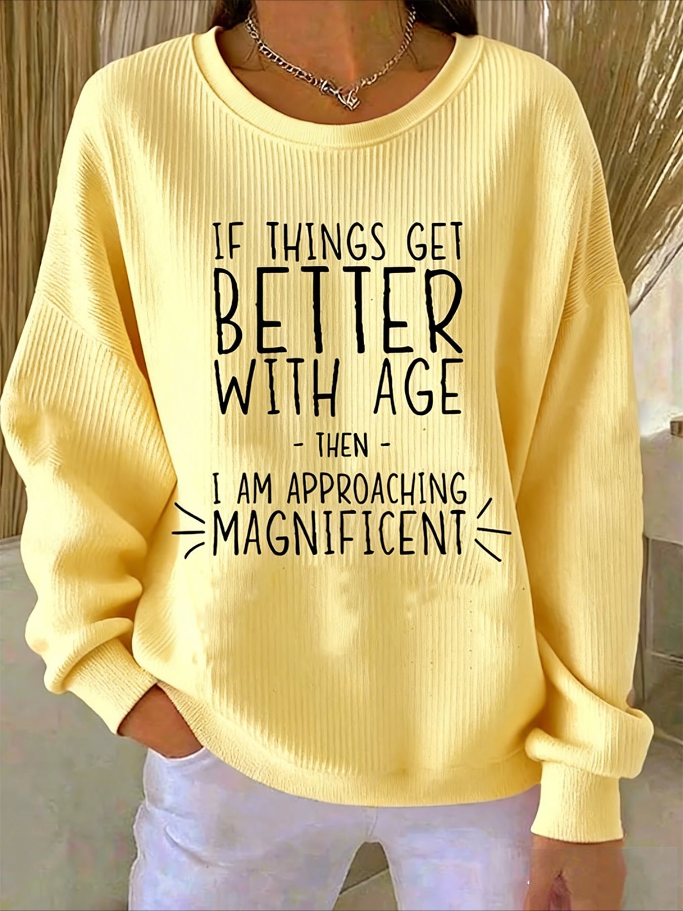 Printing Crew Neck Floral Long Sleeve Sweater Hoodie