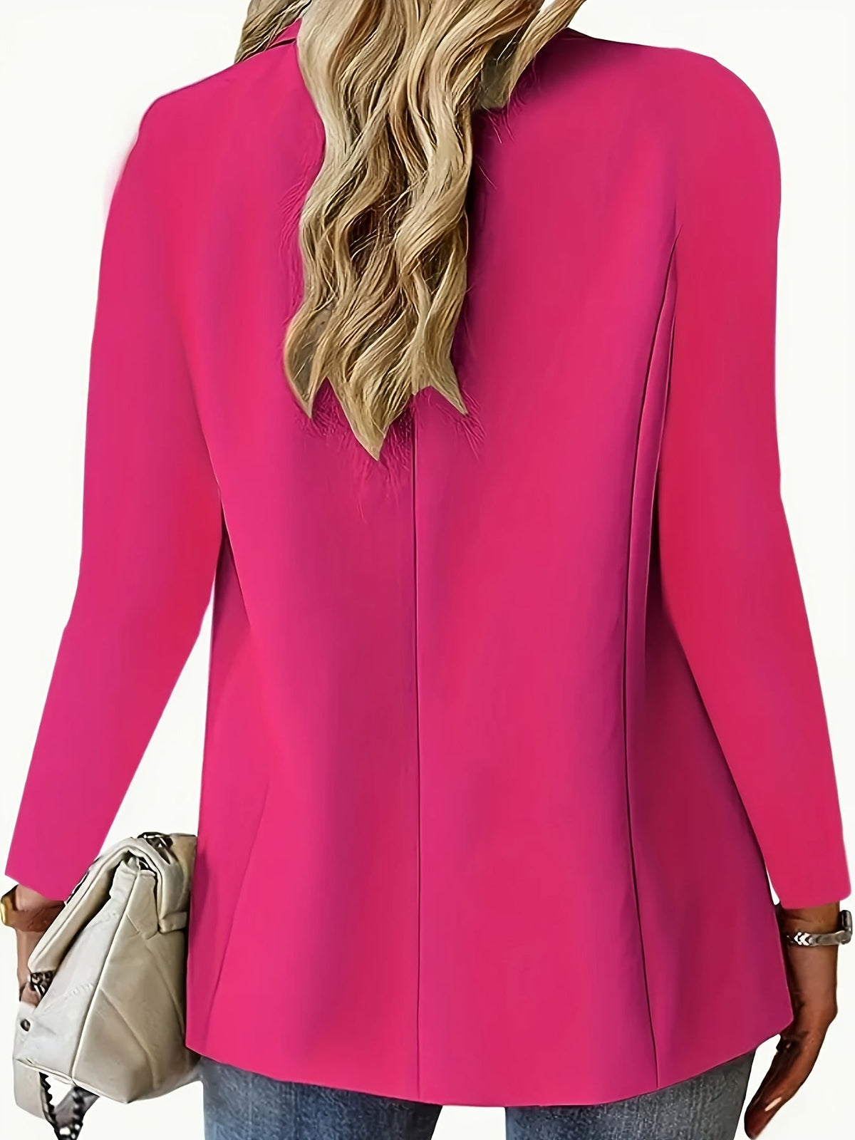 Long Sleeve Solid Color Elegant Lapel Small Suit Jacket