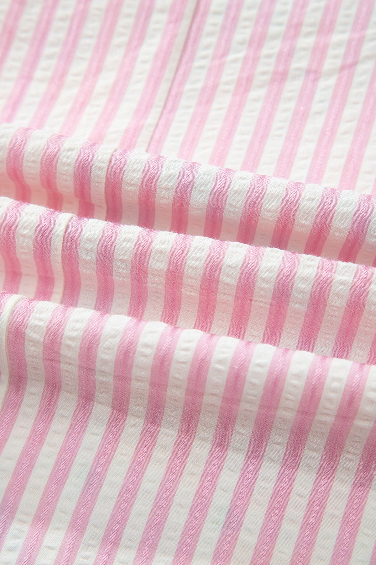 Rose Plus Size Geometric Print Contrast Trim Striped V Neck Blouse