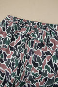 Multicolour Camouflage Print Athletic Lined Shorts