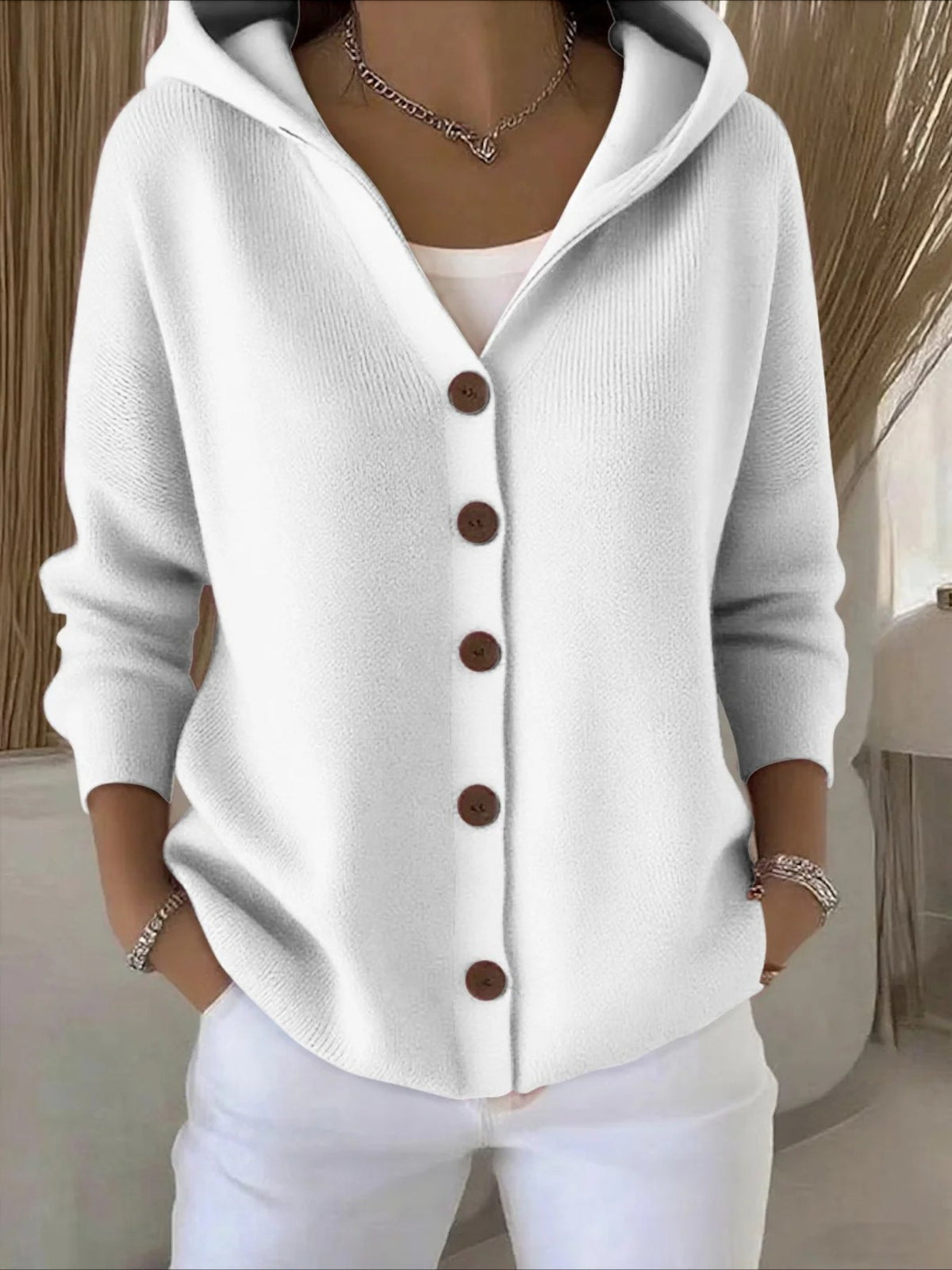 Soft and Comfortable Casual Long-sleeved Hooded Cardigan