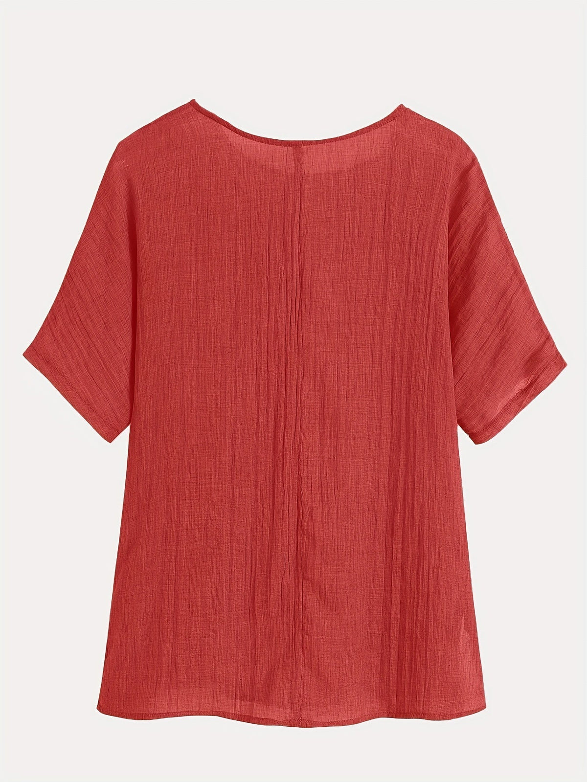 Solid Crew Neck T-Shirt, Casual Short Sleeve Loose Comfy Top