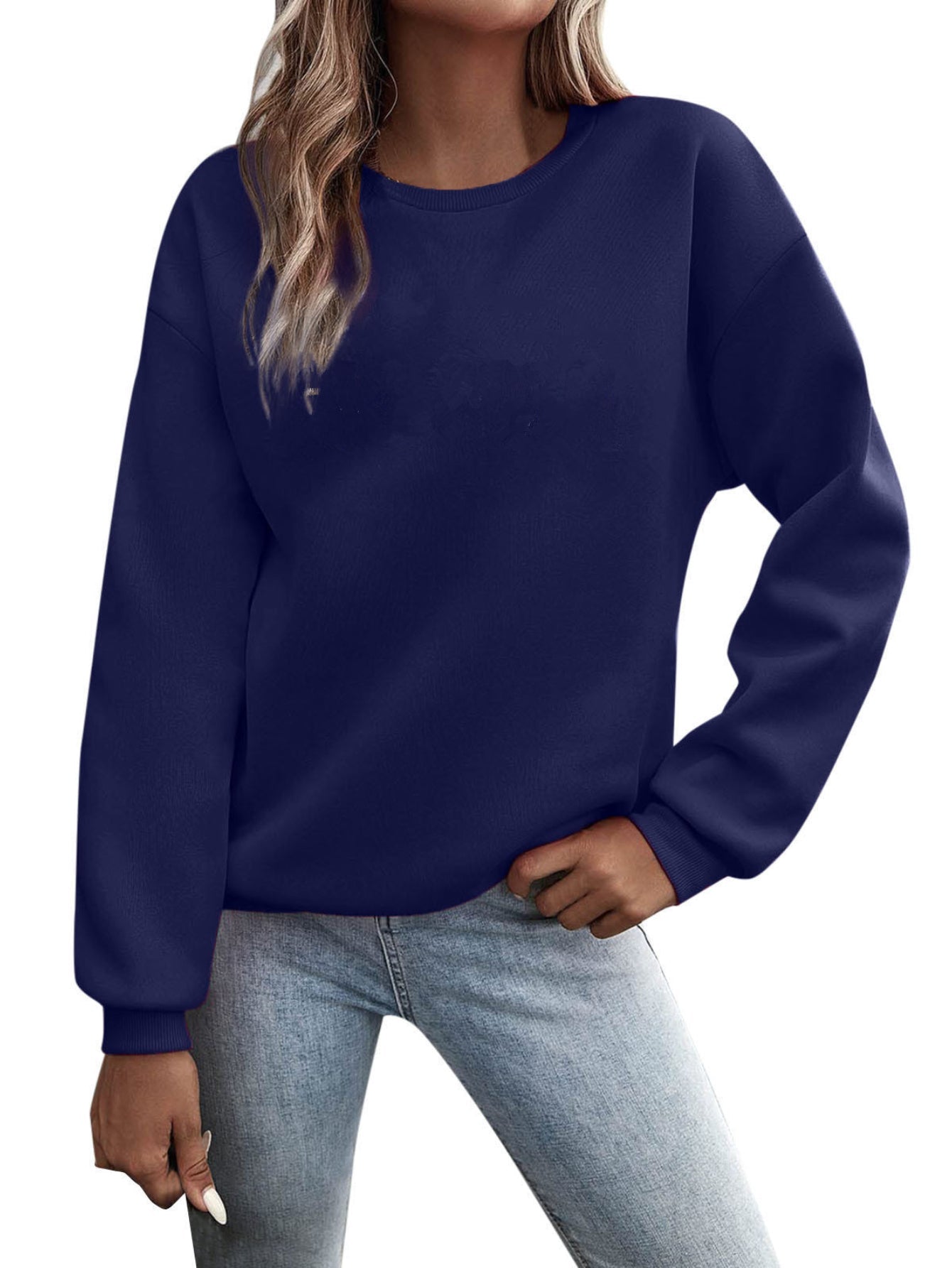 Crew Neck Cat Casual Jersey Long Sleeve Sweatshirt