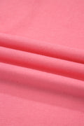 Coral Paradise Half Zipped Ruffled Short Set