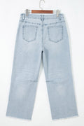Beau Blue Patriotic Sequin Stars Patch Pocket Shift Jeans