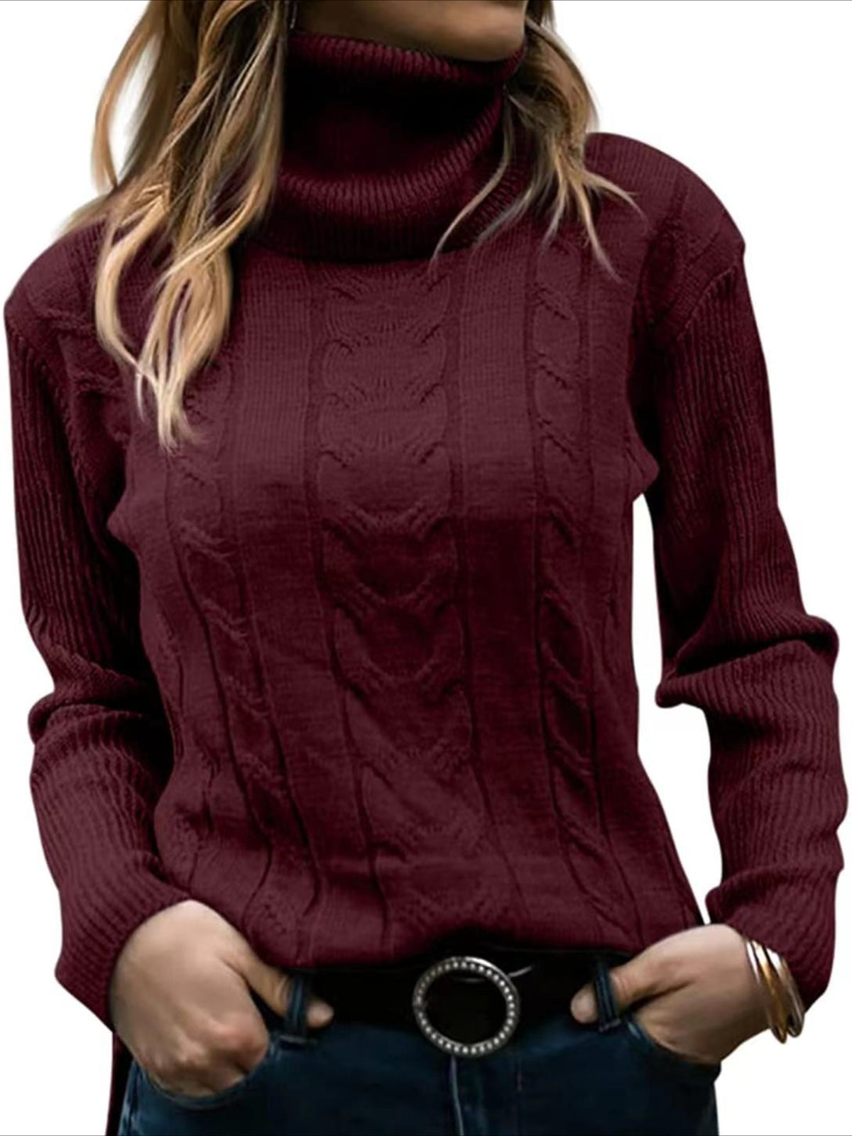 Turtleneck Casual Regular Fit Sweater