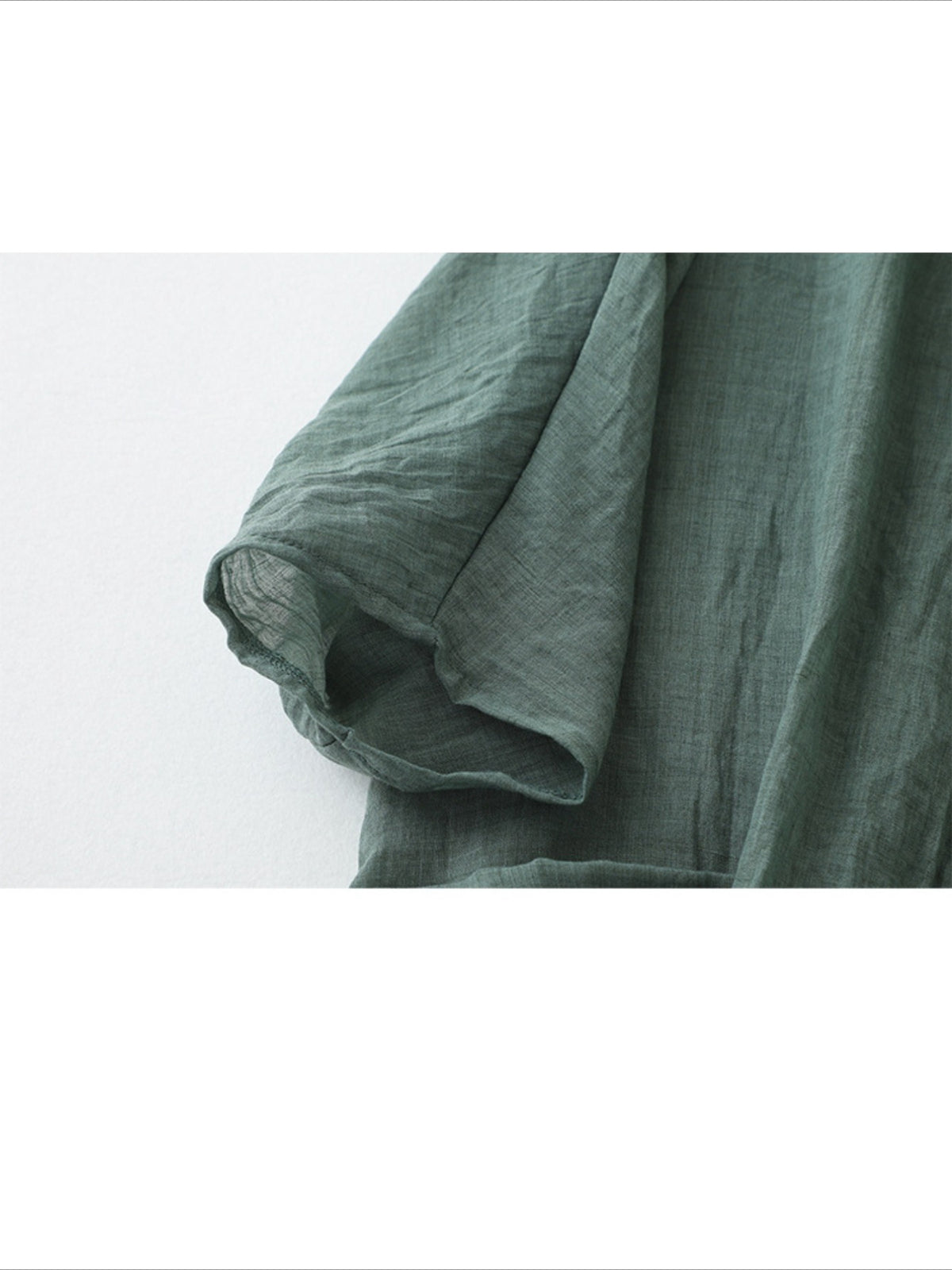 Long Loose Fit Casual Front Opening Short Sleeved and Linen Cover Lightweight and Linen Cardigan