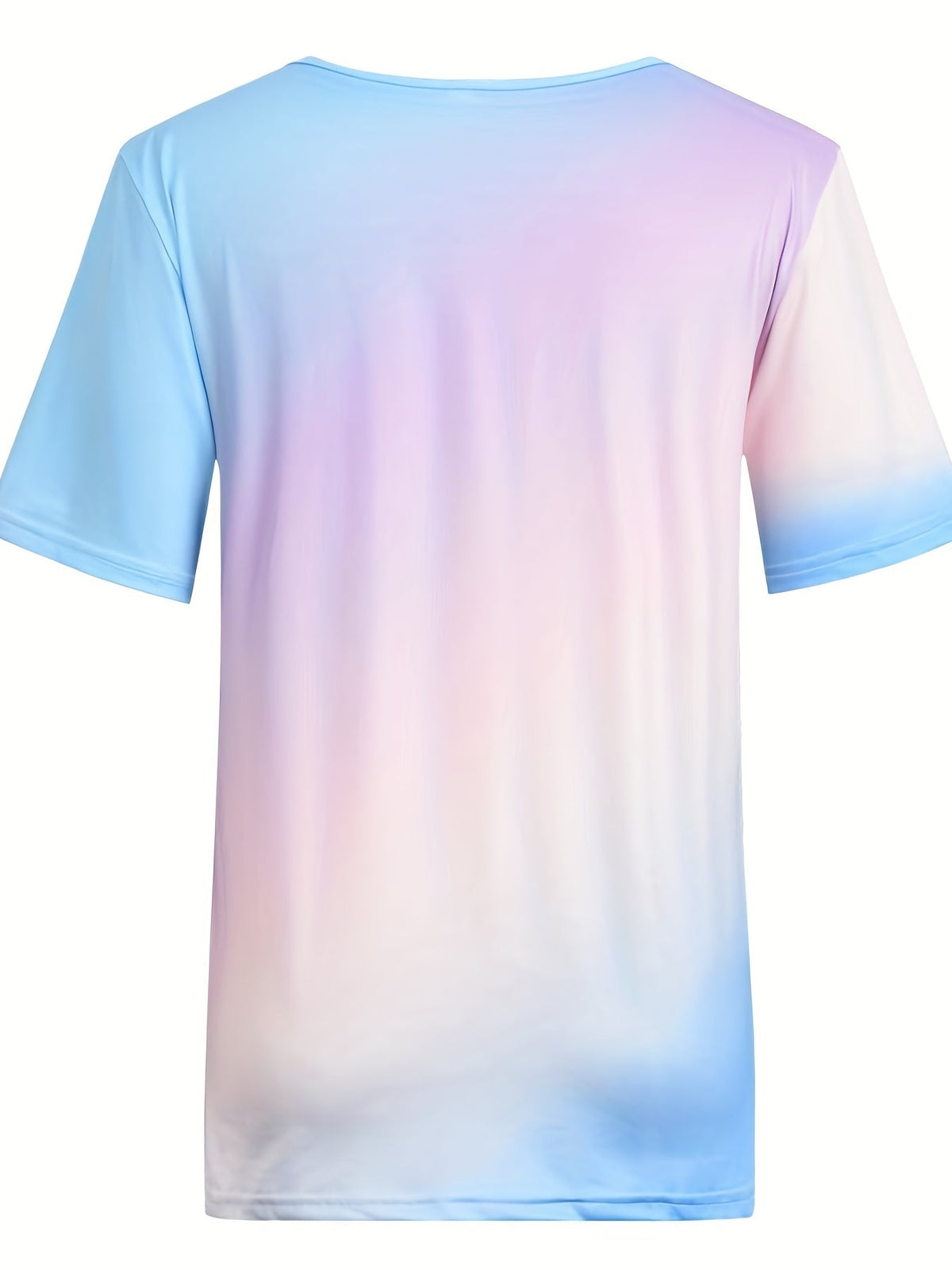 Gradient Print Crew Neck T-Shirt, Casual Short Sleeve T-Shirt