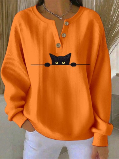 Christmas Tree Crew Neck Long Sleeve Sweatshirt