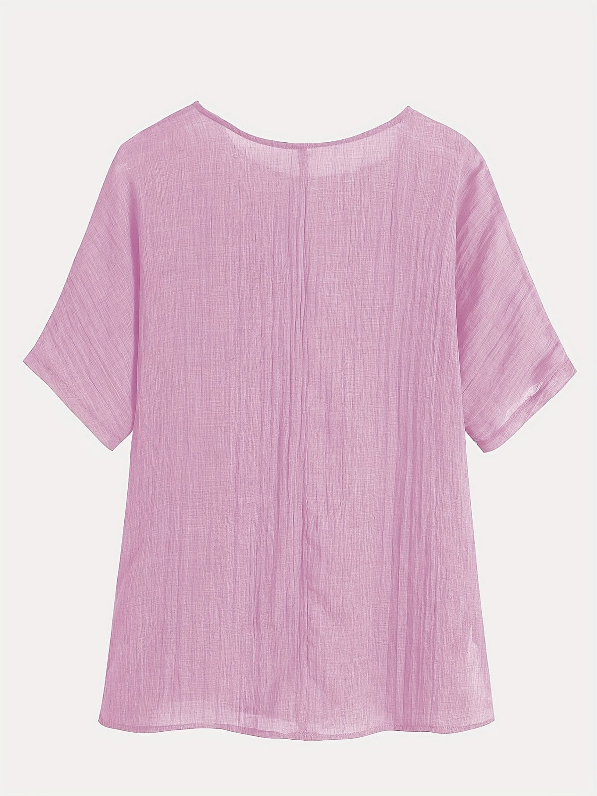 Solid Crew Neck T-Shirt, Casual Short Sleeve Loose Comfy Top