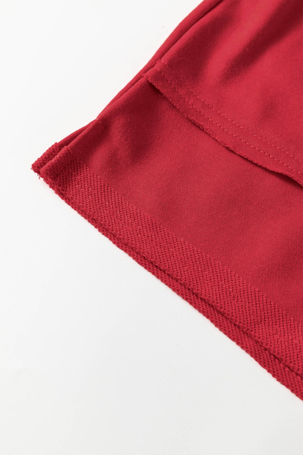Racing Red Loose Polo Tee Elastic Waist 2pcs Short Set