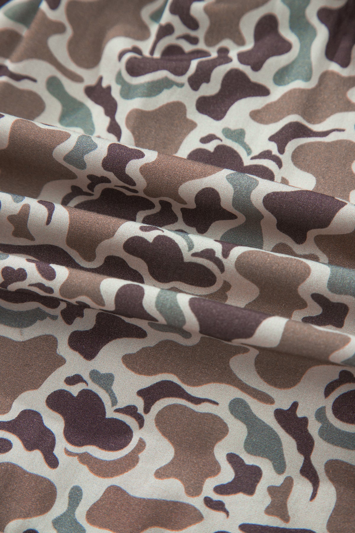 Khaki Camouflage Print Ruffle Boxer Shorts