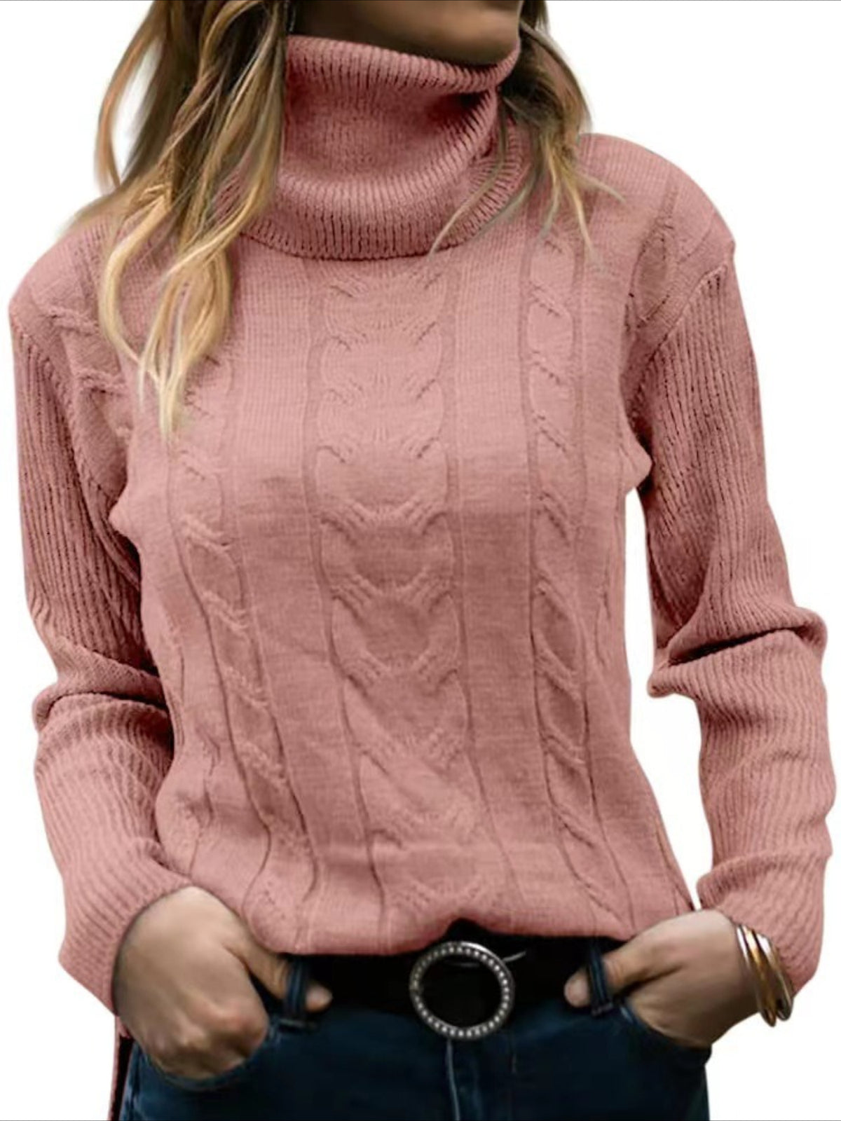 Turtleneck Casual Regular Fit Sweater