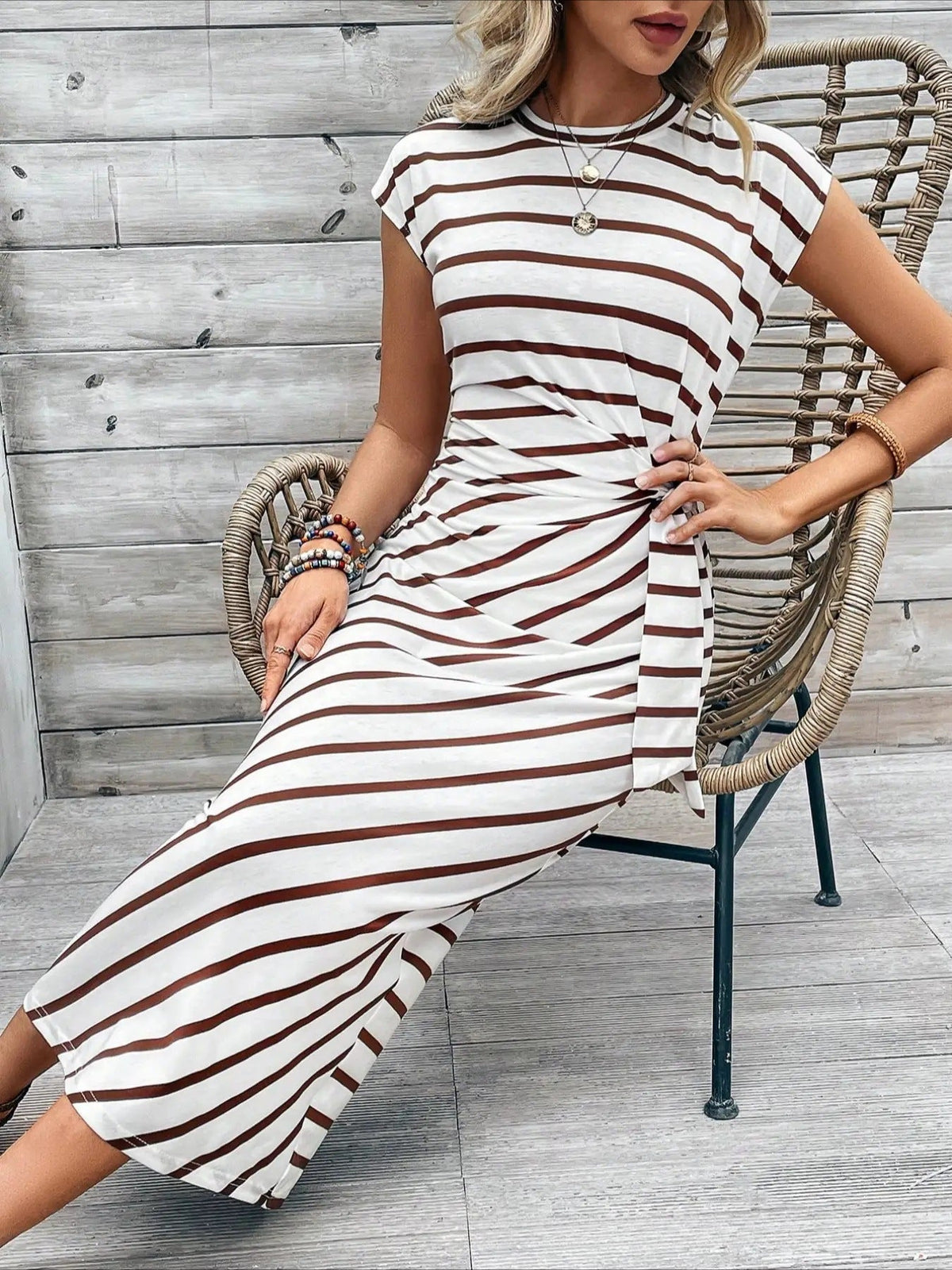 Sleeveless Round Neck Stylish Bodycon Dress