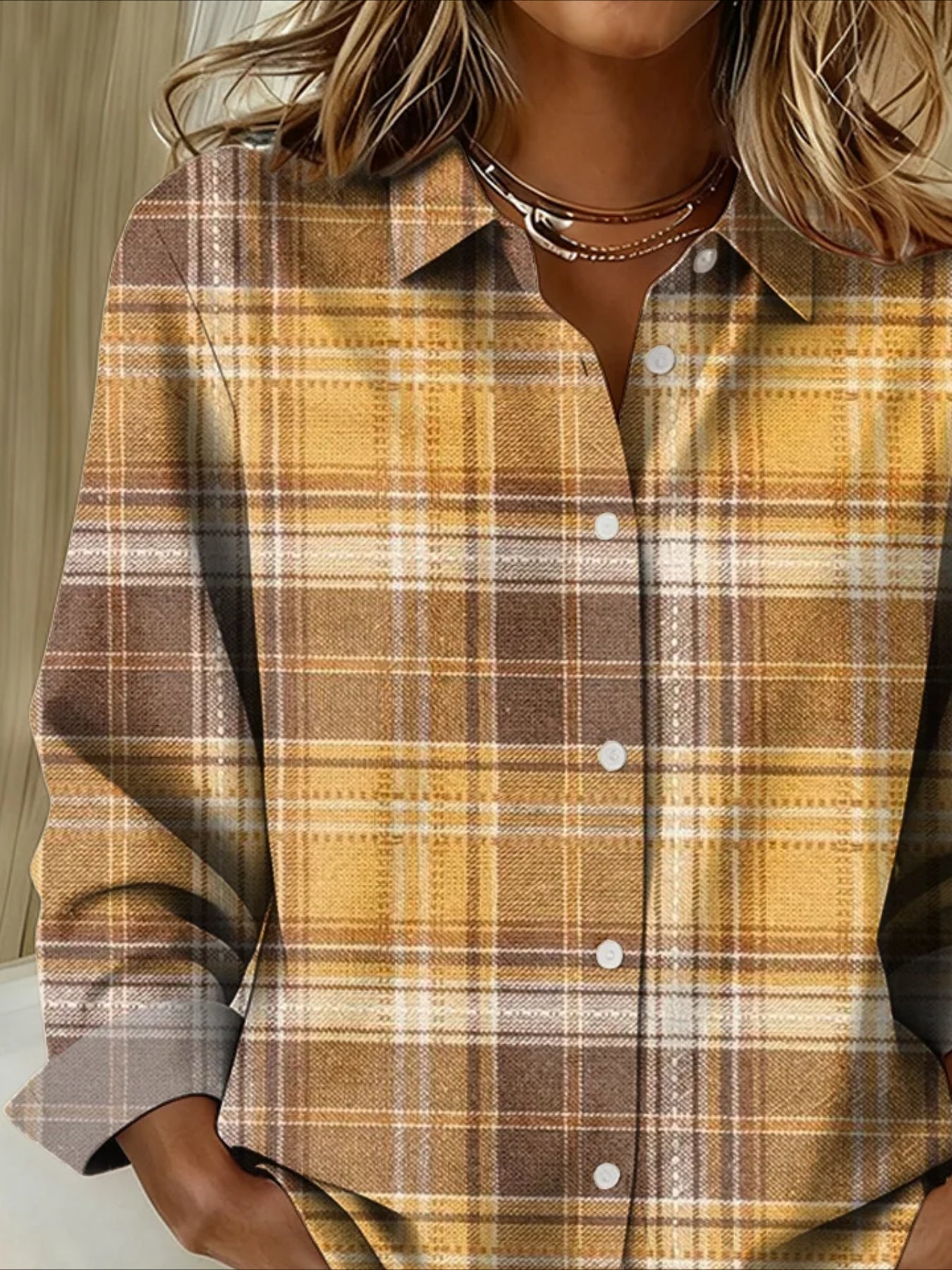 V Neck Long Sleeve Plain Regular Micro-Elasticity Shirt