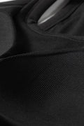 Black Slim Ribbed Padded Tank Top