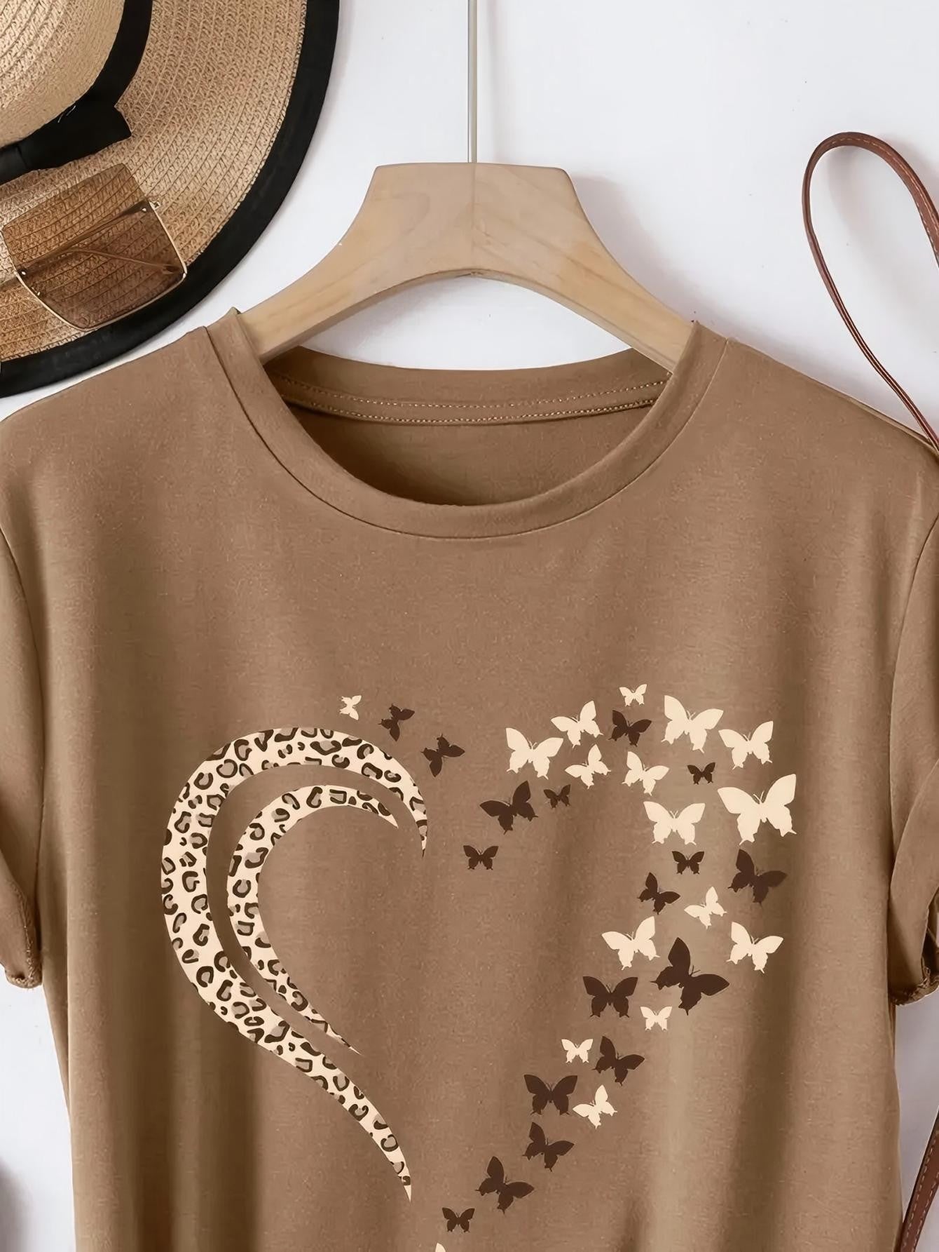 Comfortable And Relaxed Round Neck Short Sleeve Suitable T-Shirt