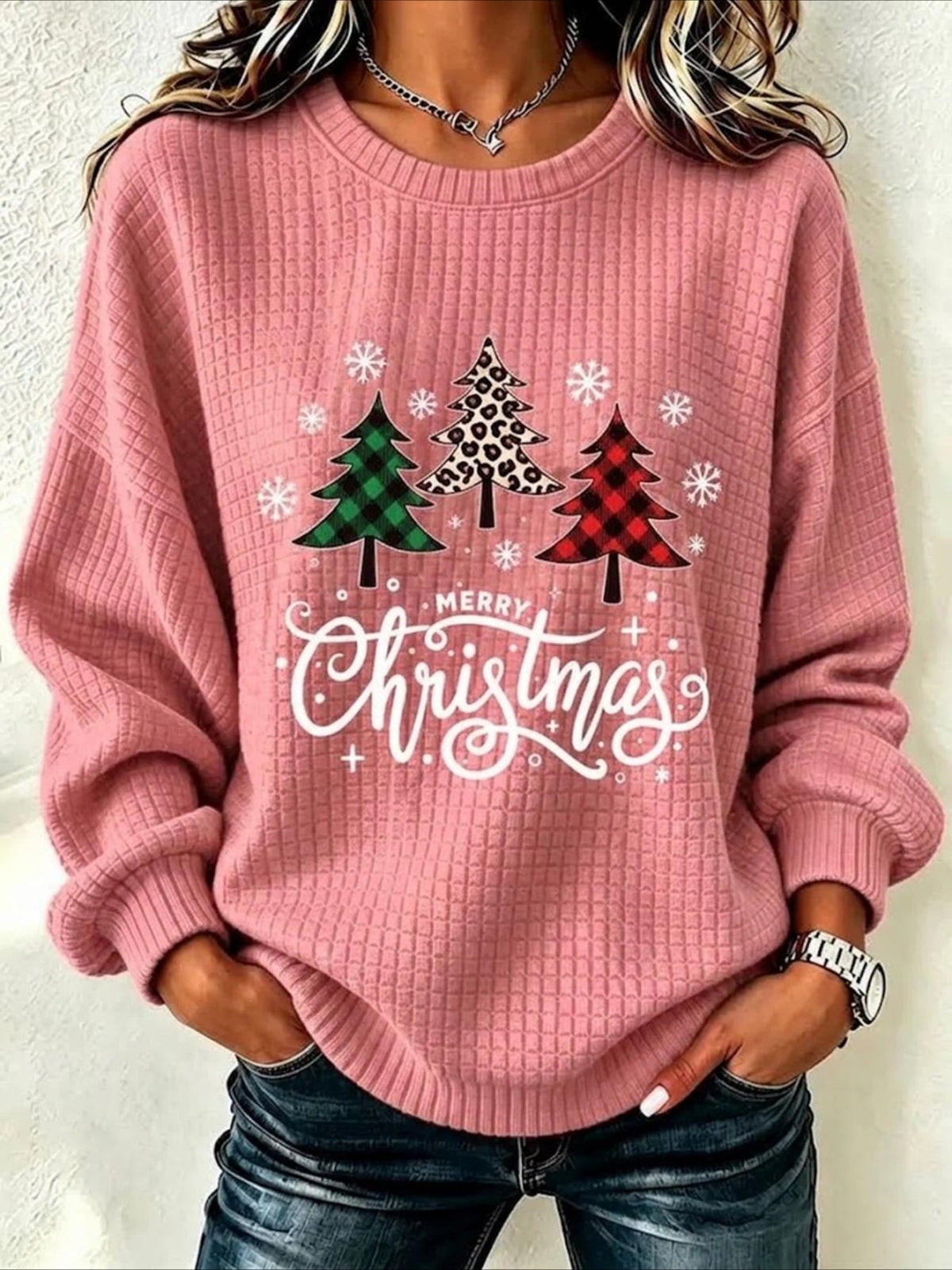 Father Christmas Casual Crew Neck Regular Fit Sweatshirt