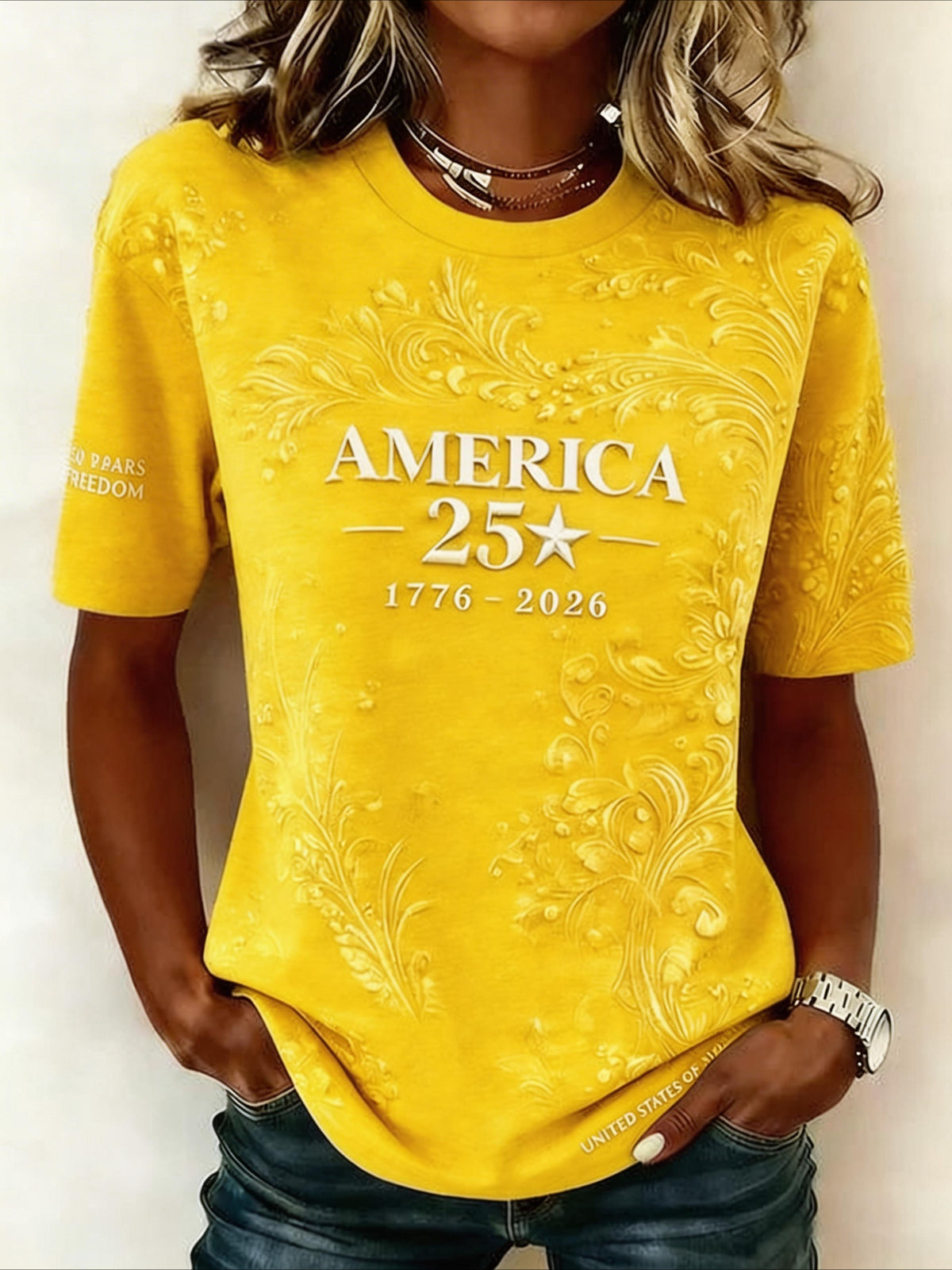 Casual Letter Pattern Crew Neck Short Sleeve T-shirt
