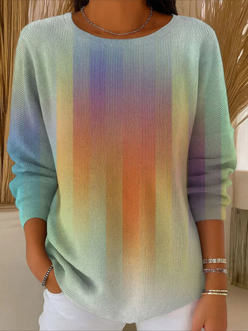 Casual Abstract Sweater Tee